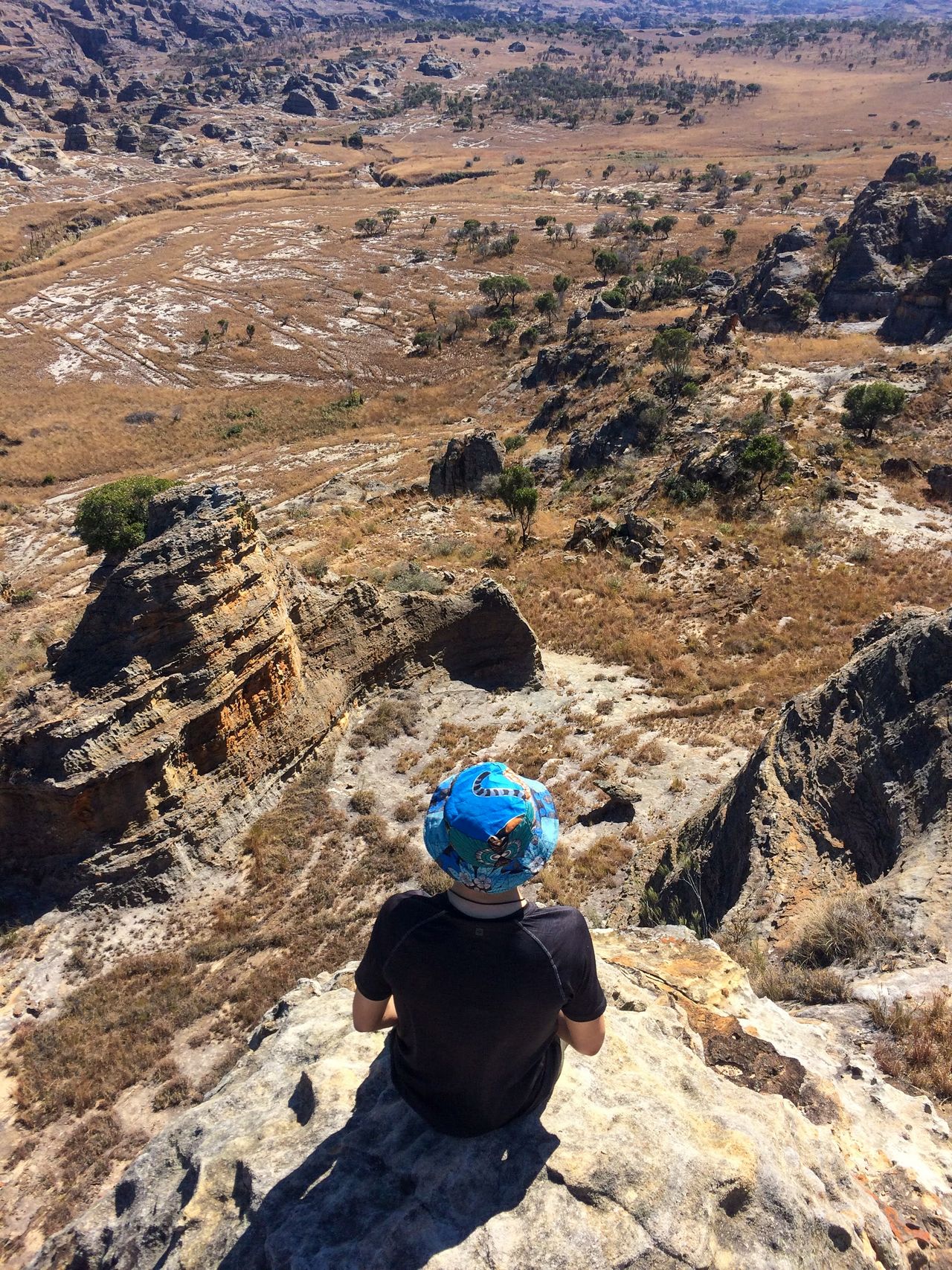 Panoramic view of Isalo's sandstone massifs, Ranohira, southern Madagascar